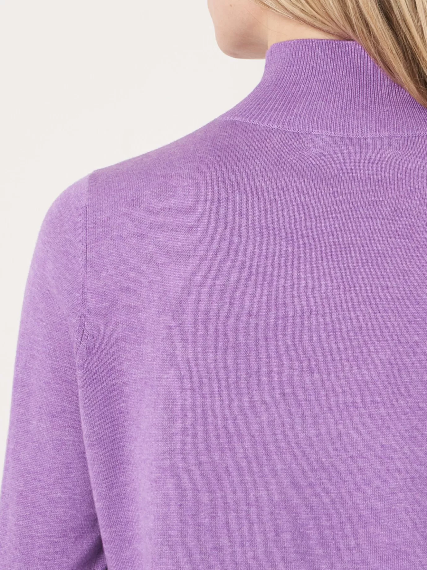 REPEAT cashmere Truien<Trui Met Korte Mouwen En Opstaande Kraag Van Katoen-Mix Lila