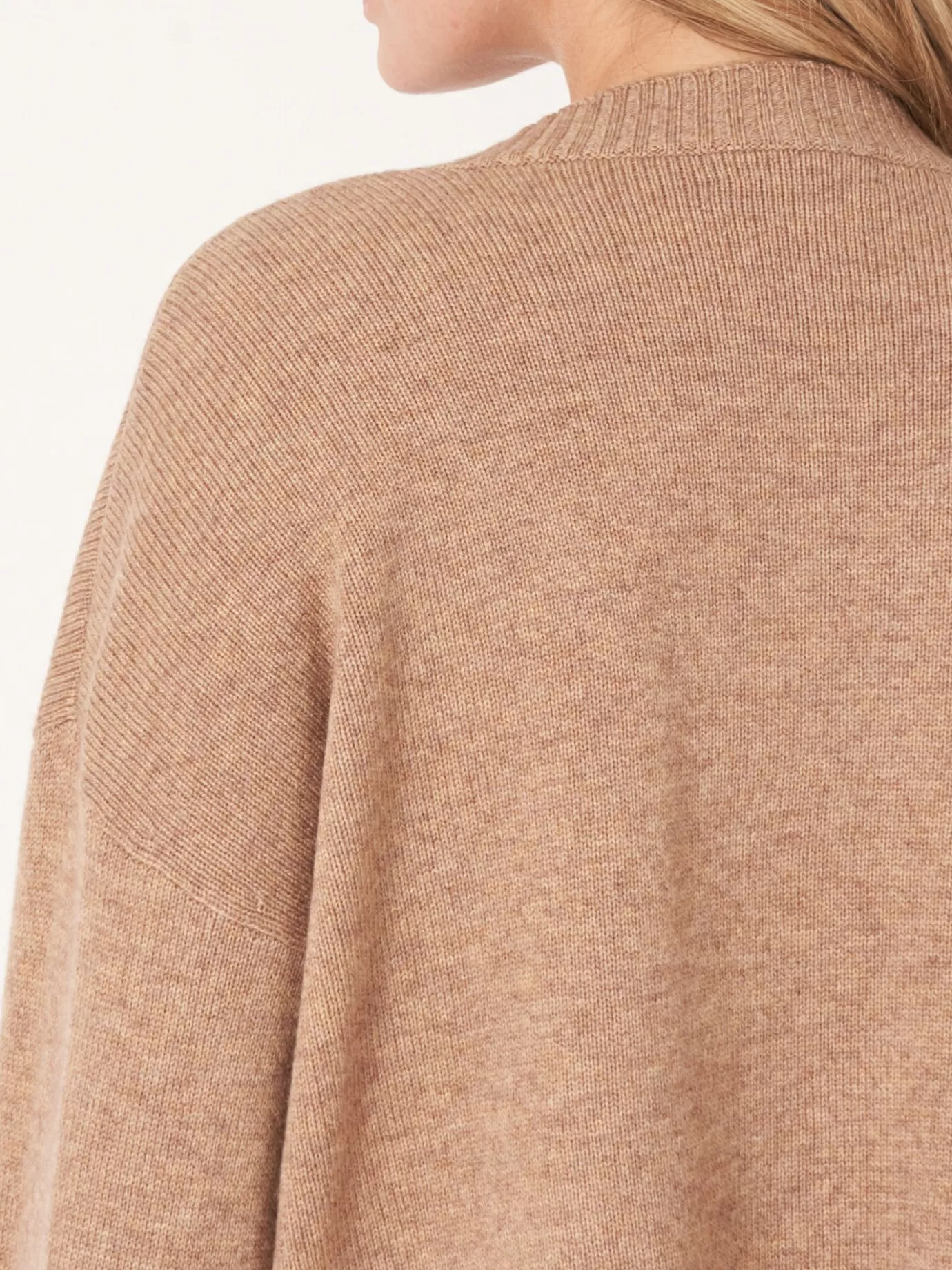 REPEAT cashmere Vesten<Vest Met Voorzak En Wijde Mouwen Met Geribd Detail Kameel